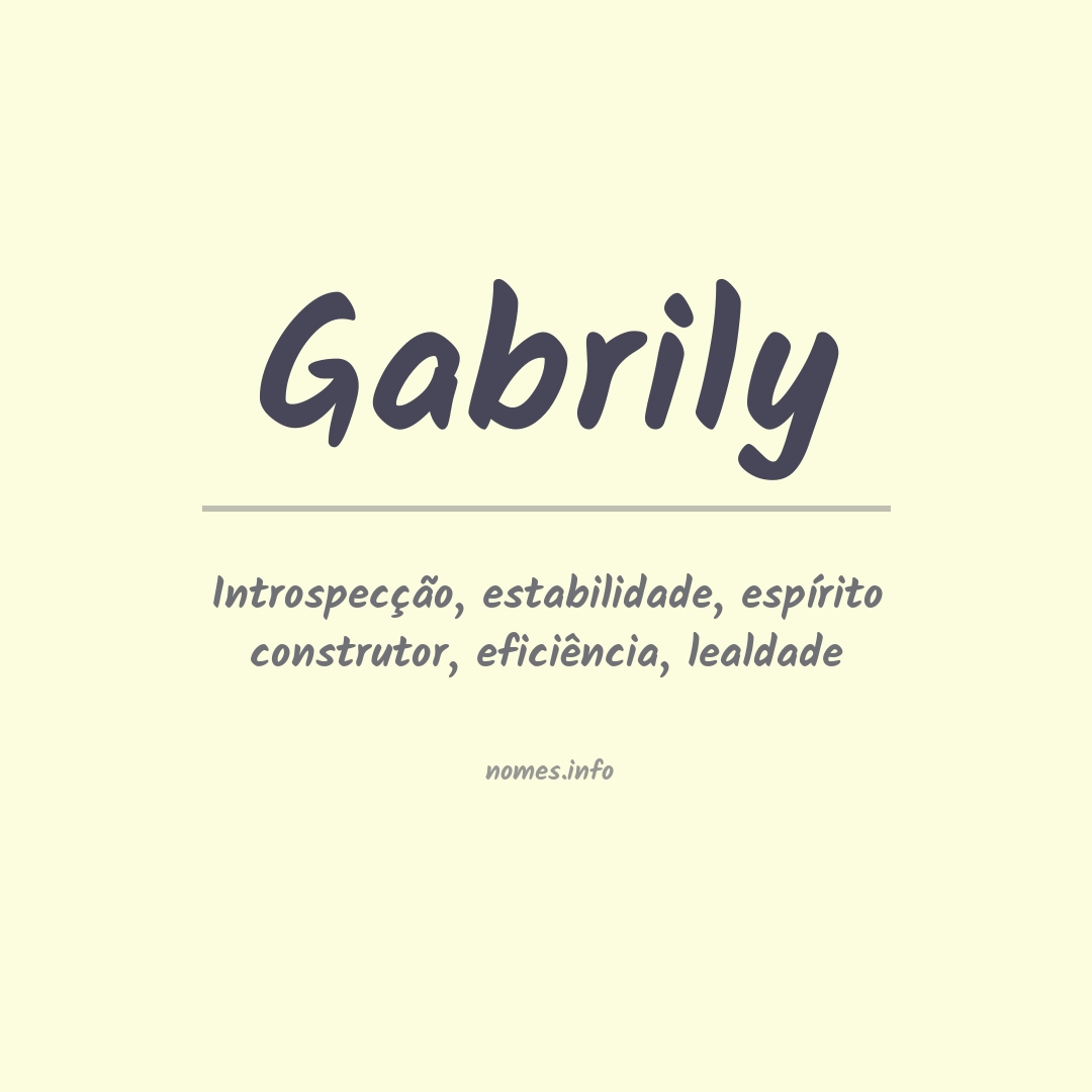 Significado do nome Gabrily