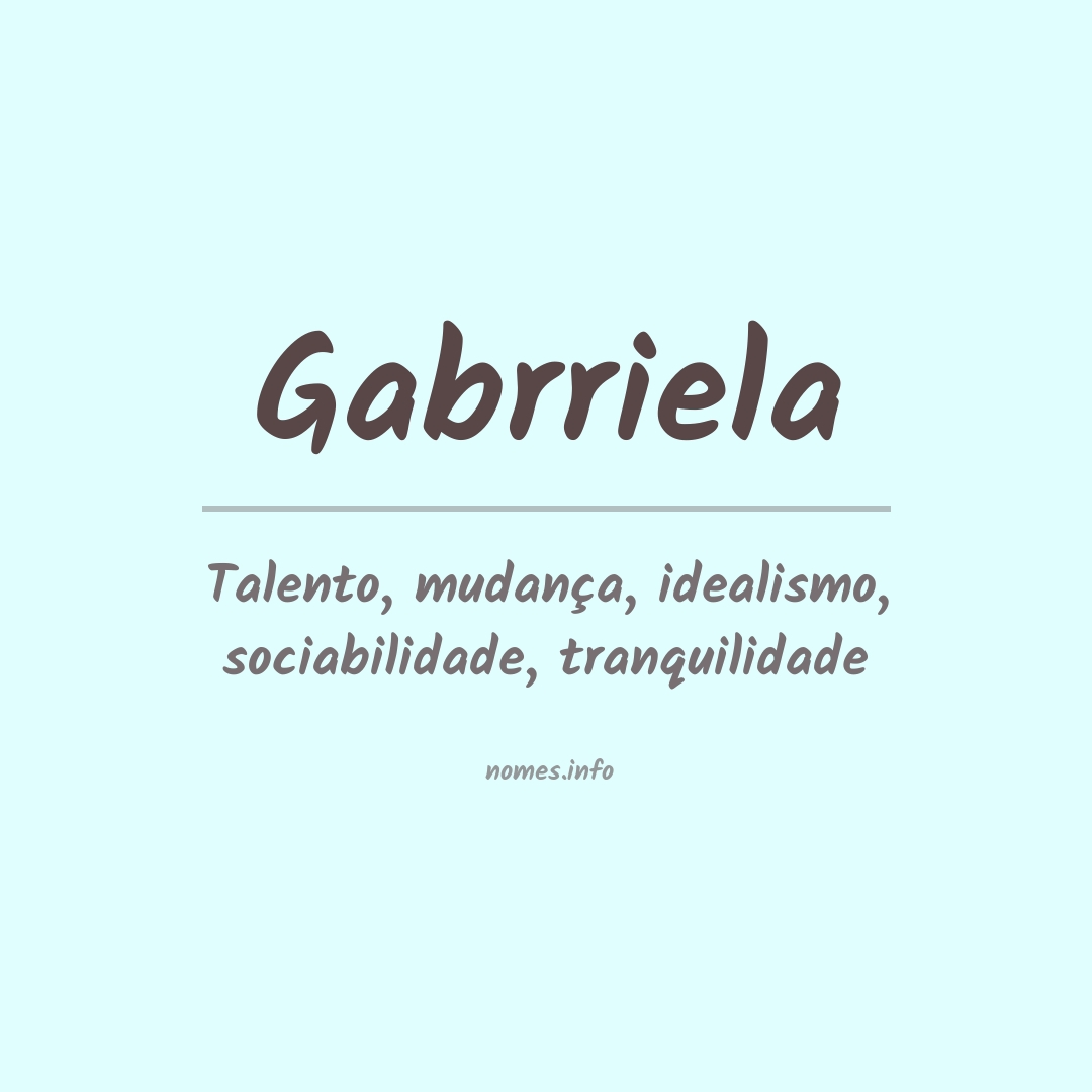 Significado do nome Gabrriela
