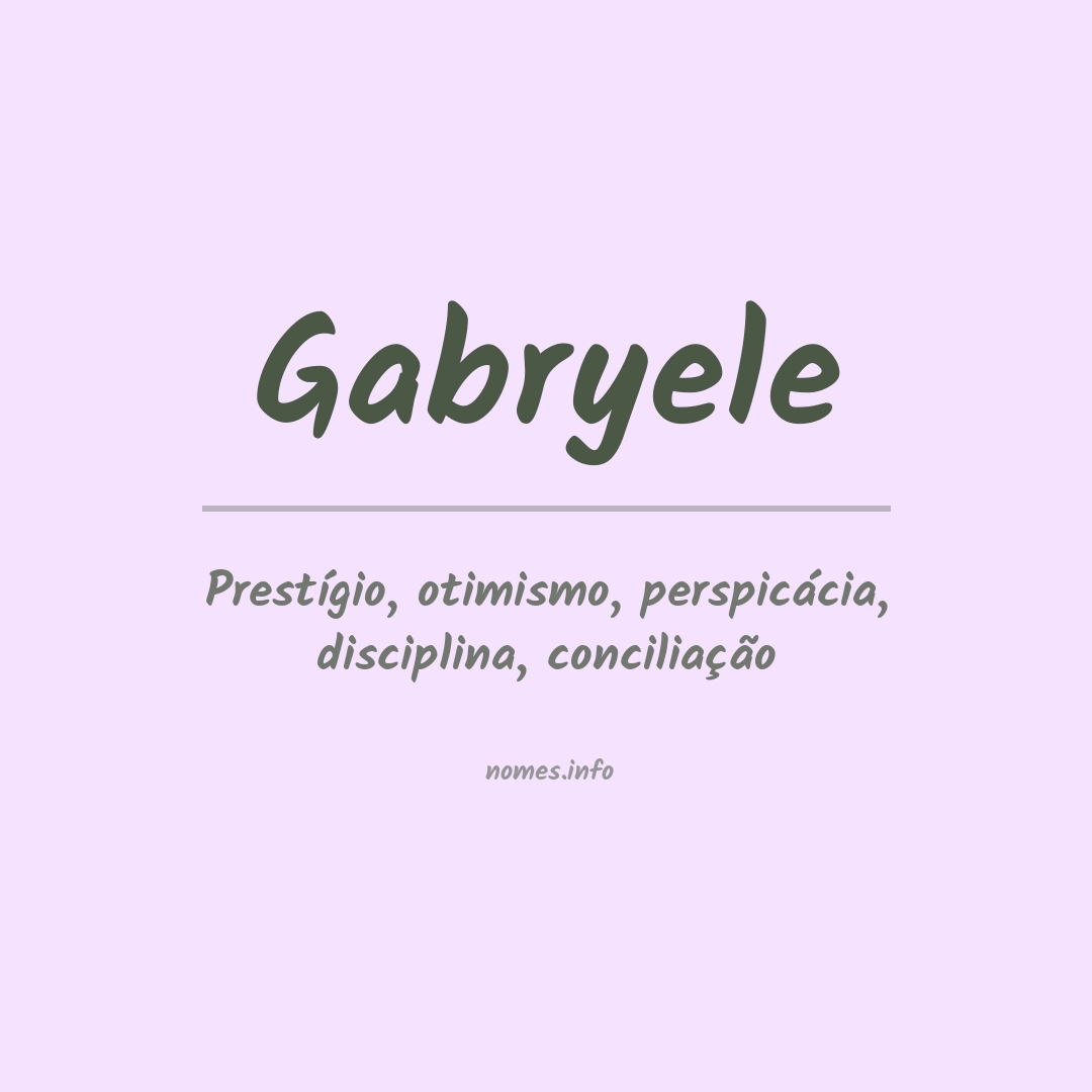 Significado do nome Gabryele