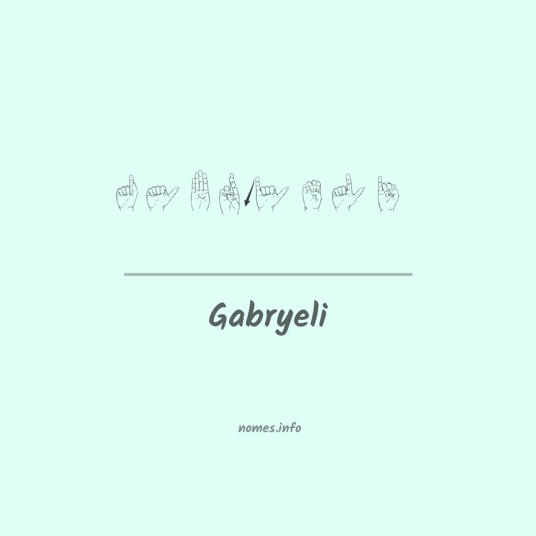 Gabryeli em Libras