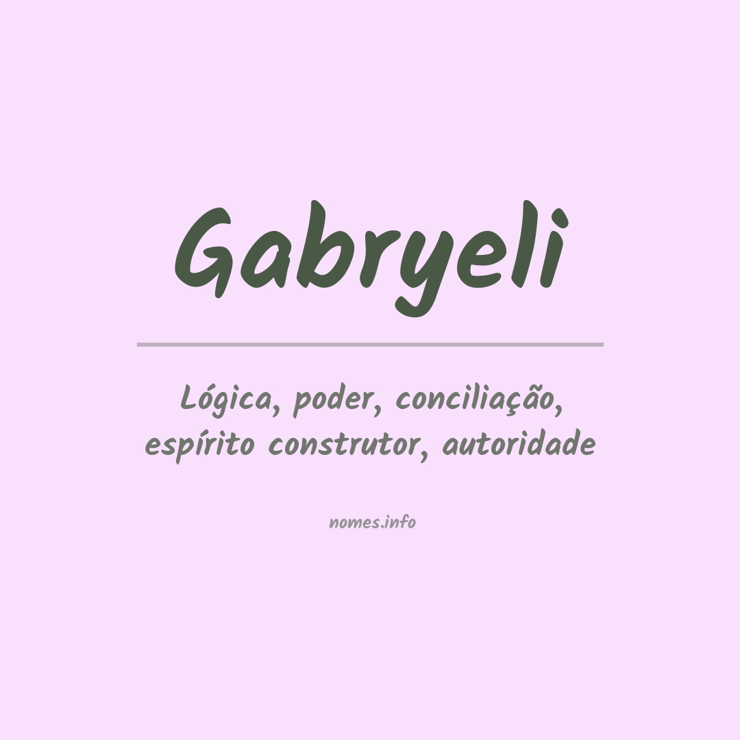 Significado do nome Gabryeli