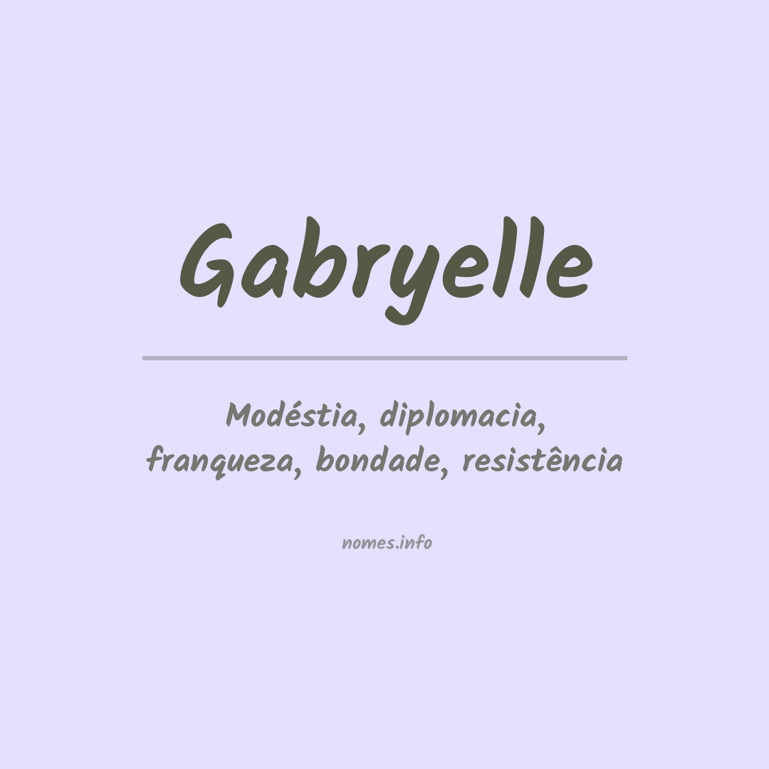 Significado do nome Gabryelle