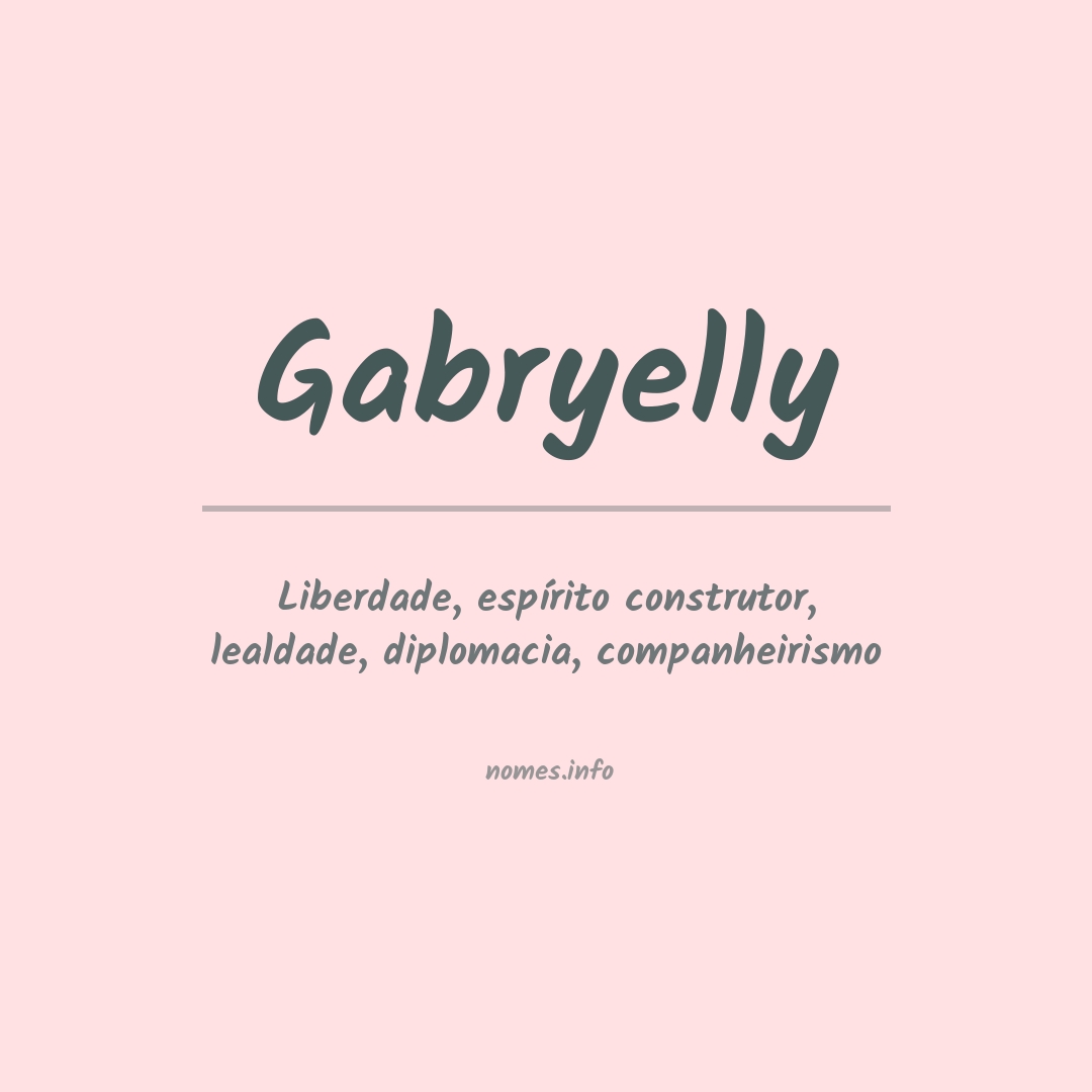 Significado do nome Gabryelly