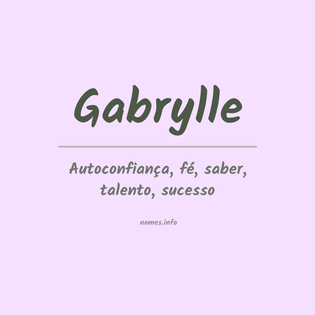 Significado do nome Gabrylle