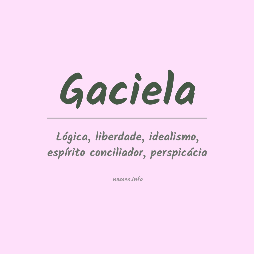 Significado do nome Gaciela