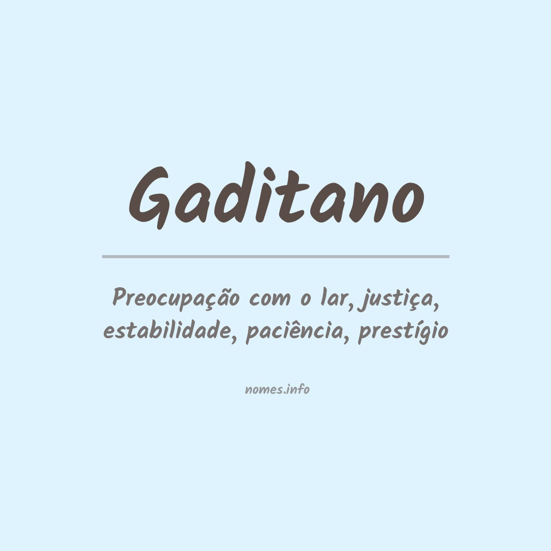 Significado do nome Gaditano