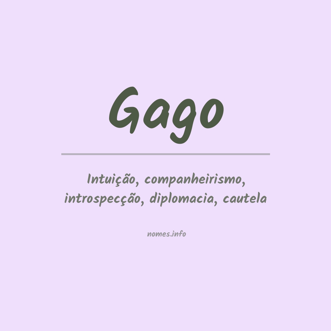 Significado do nome Gago