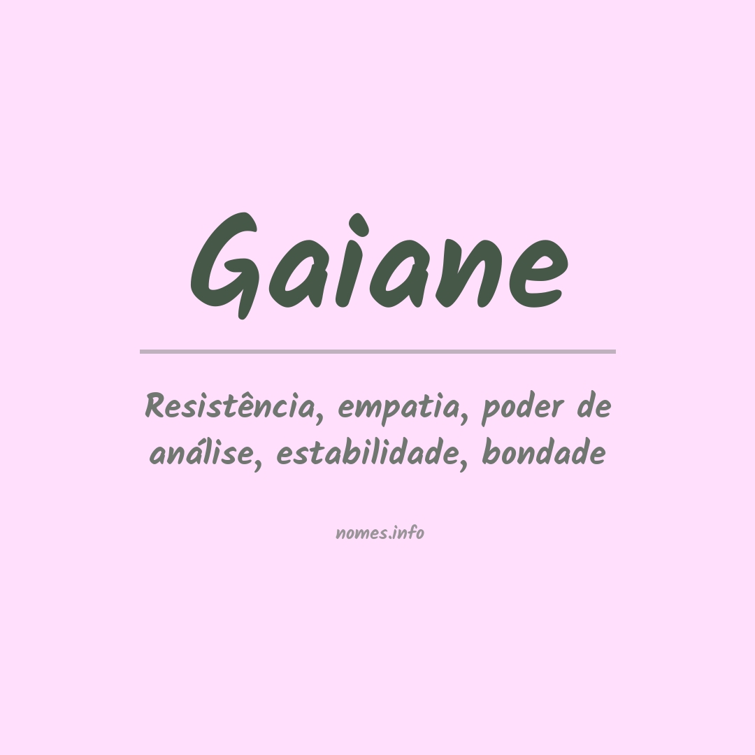 Significado do nome Gaiane