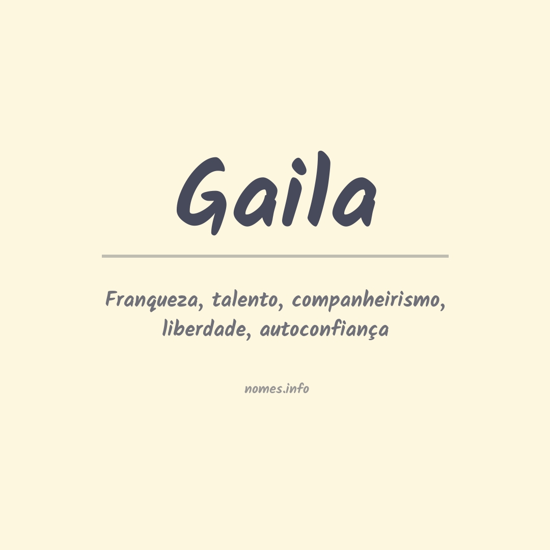 Significado do nome Gaila