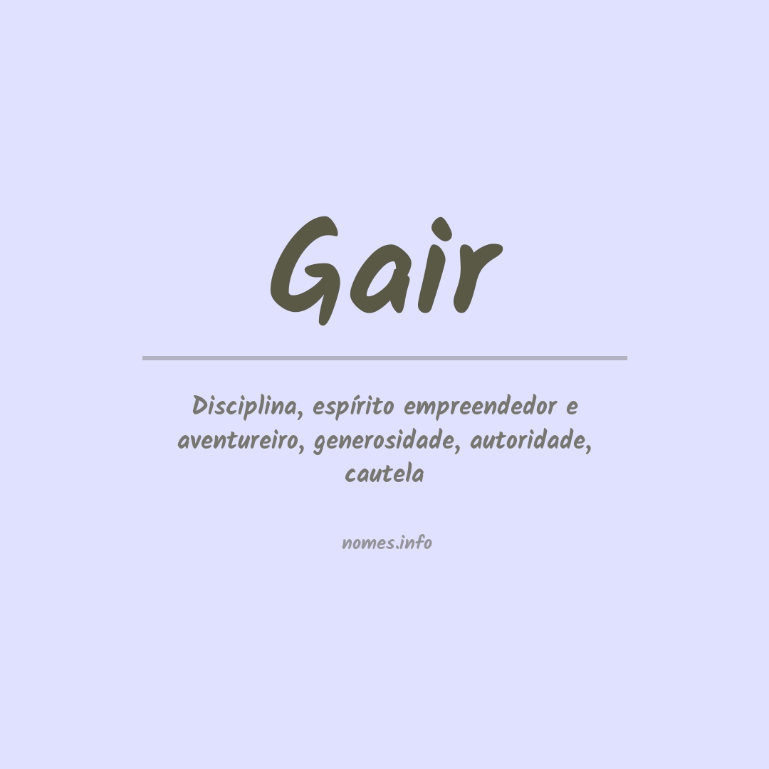 Significado do nome Gair