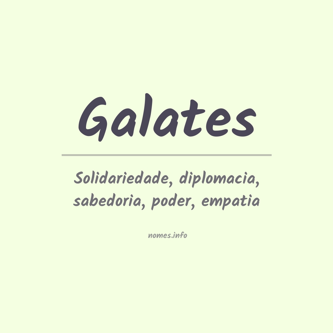 Significado do nome Galates
