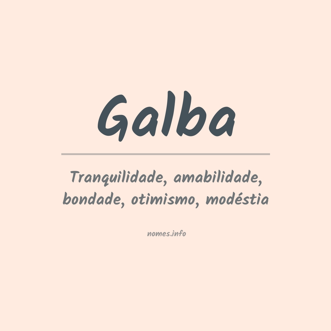 Significado do nome Galba