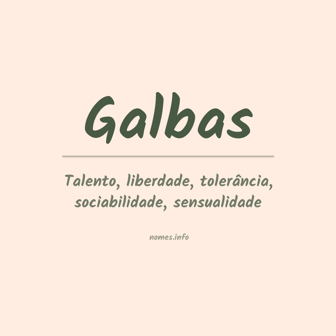 Significado do nome Galbas