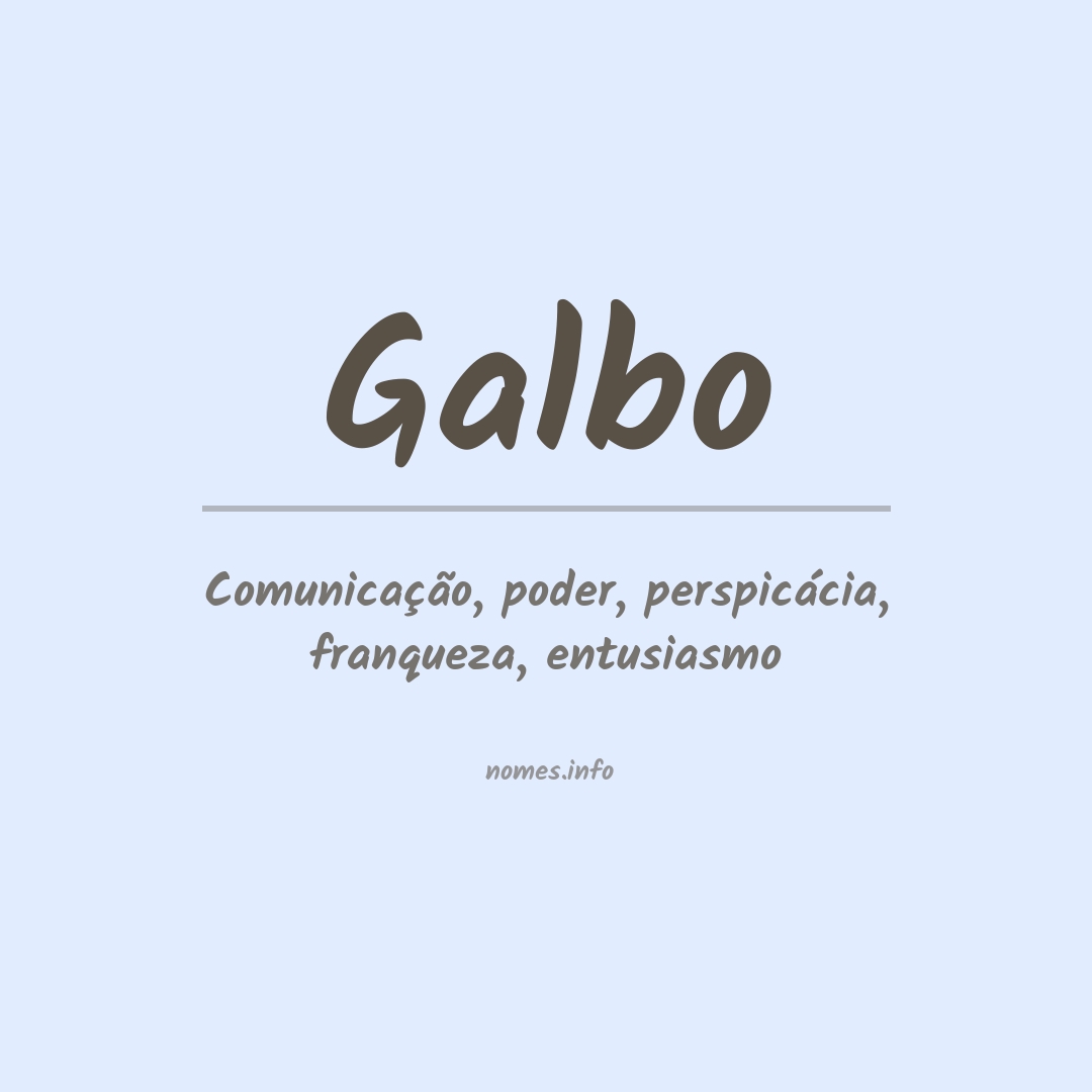 Significado do nome Galbo