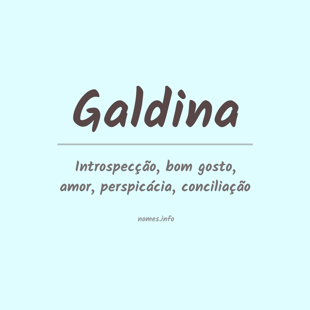 Significado do nome Galdina