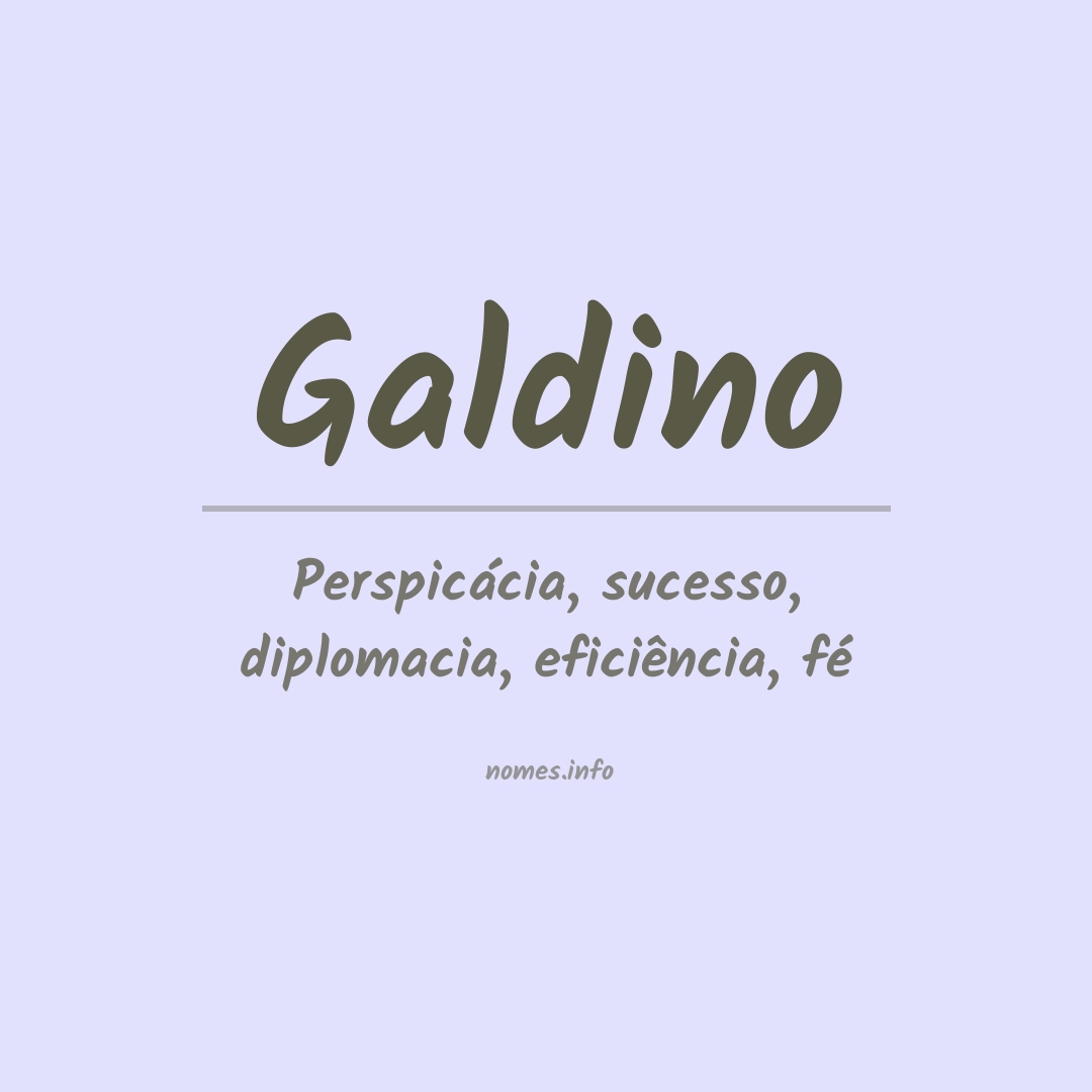 Significado do nome Galdino