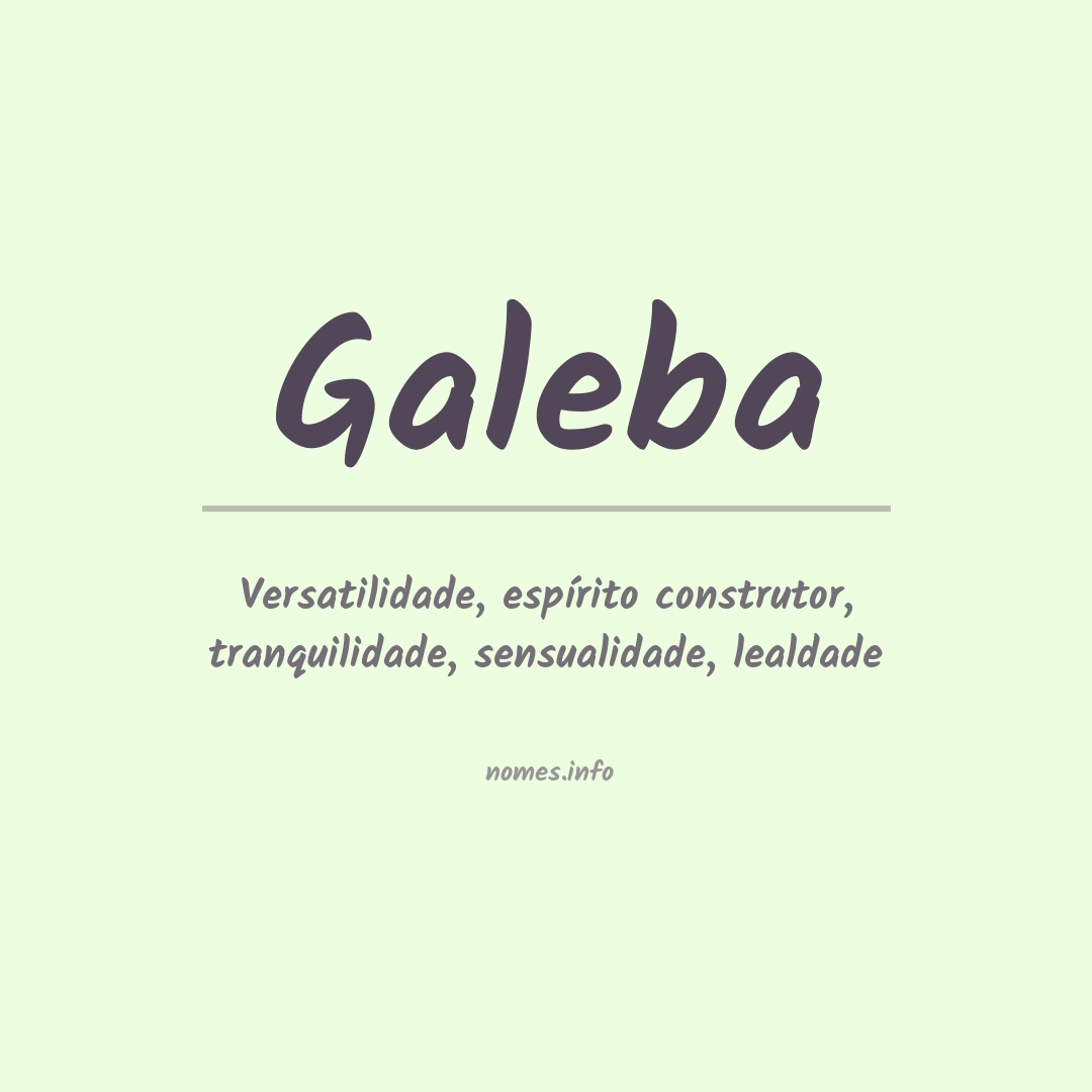 Significado do nome Galeba