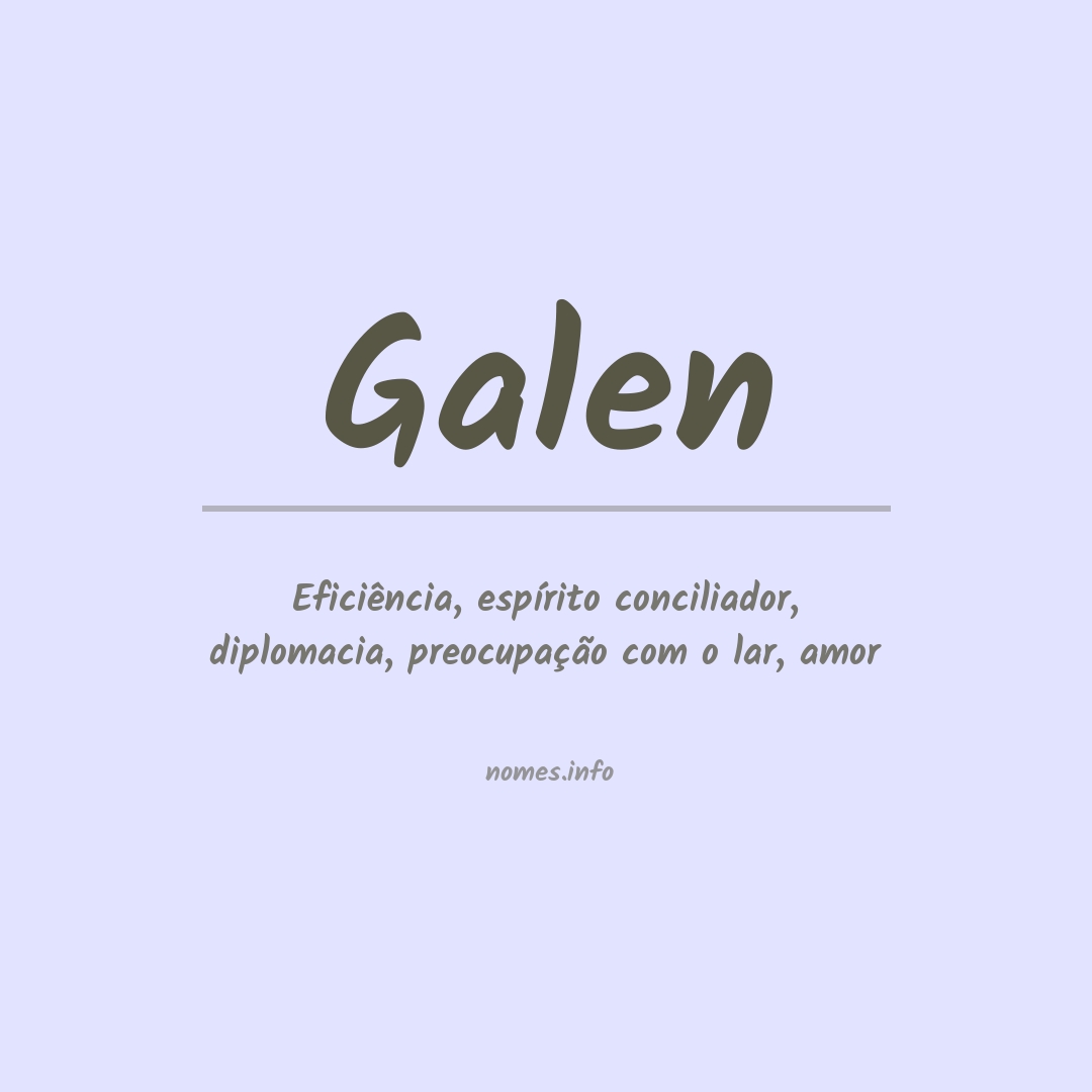 Significado do nome Galen