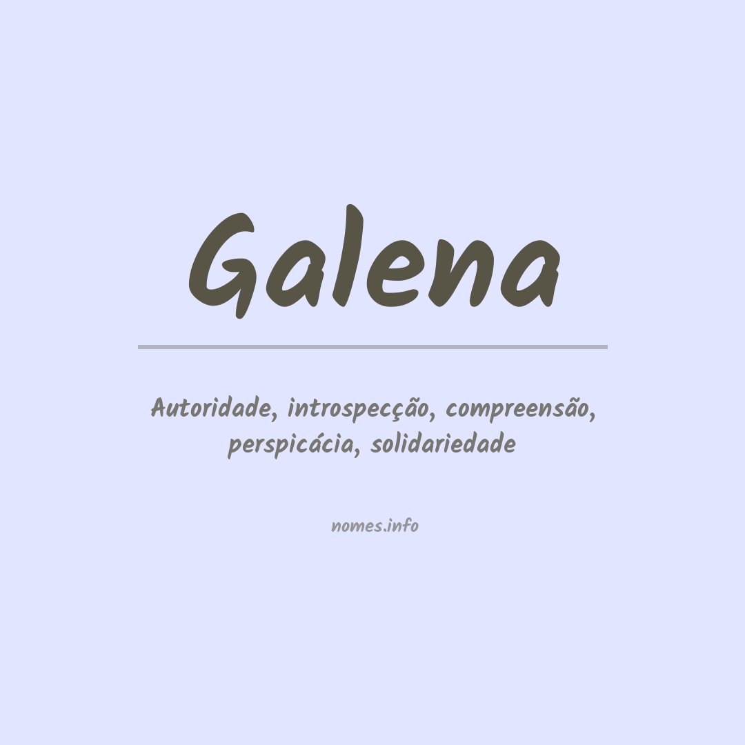 Significado do nome Galena