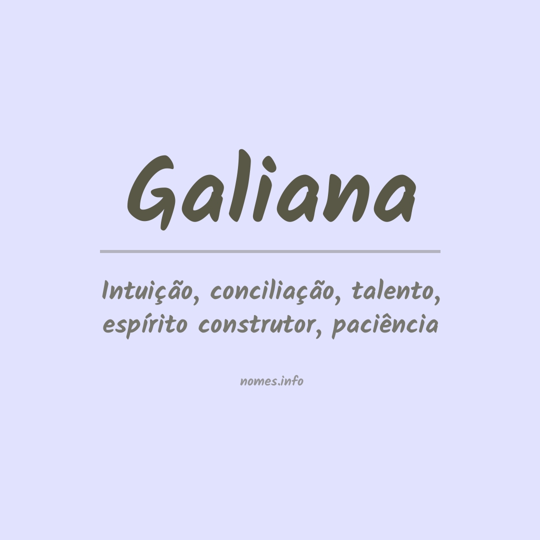 Significado do nome Galiana