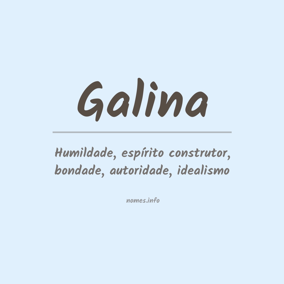 Significado do nome Galina