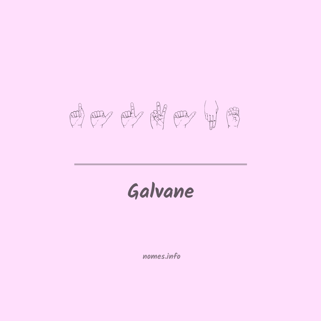 Galvane em Libras