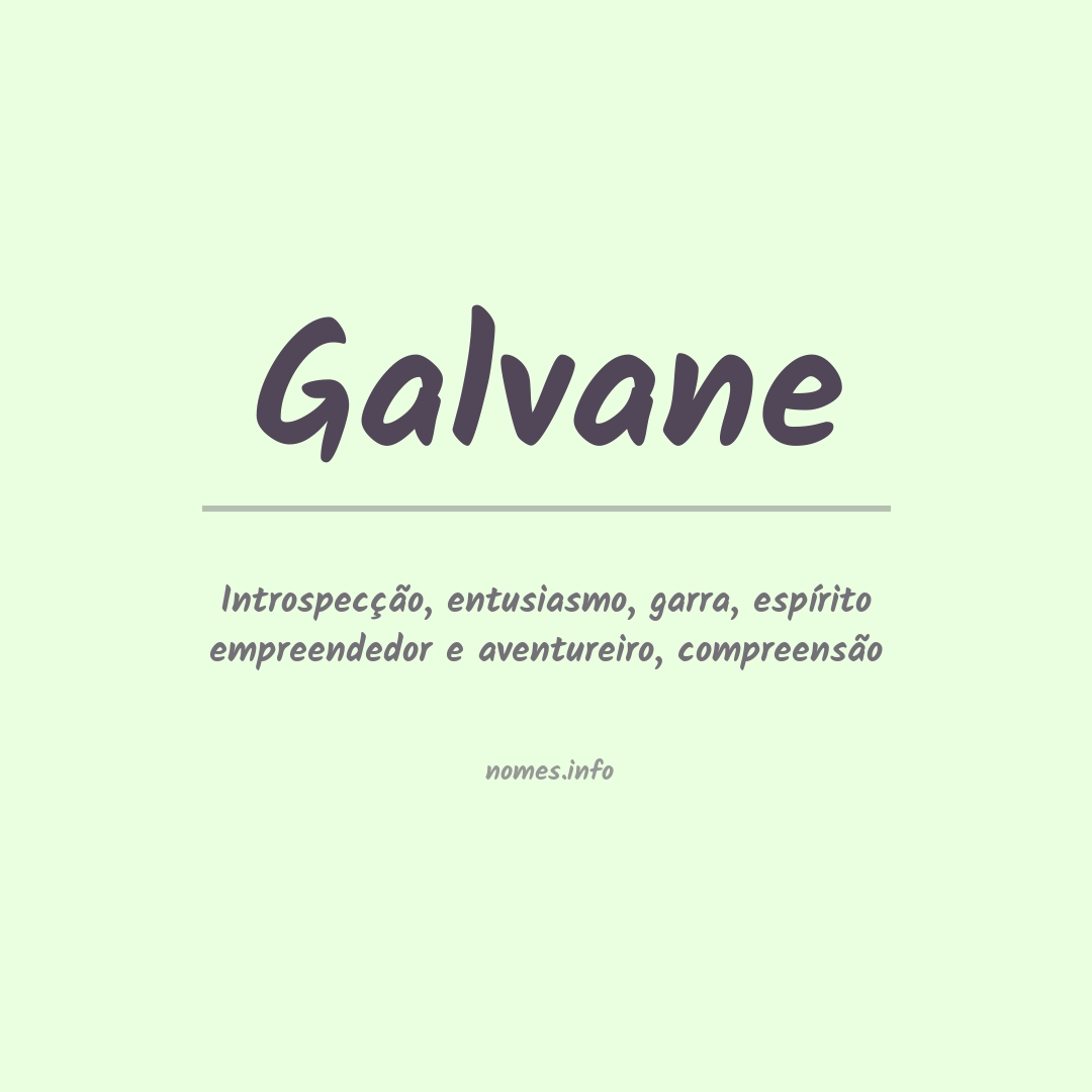 Significado do nome Galvane