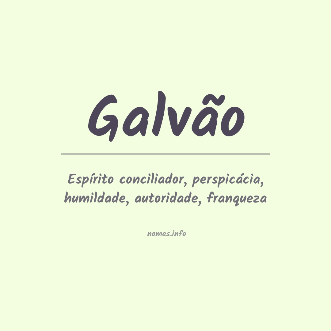 Significado do nome Galvão