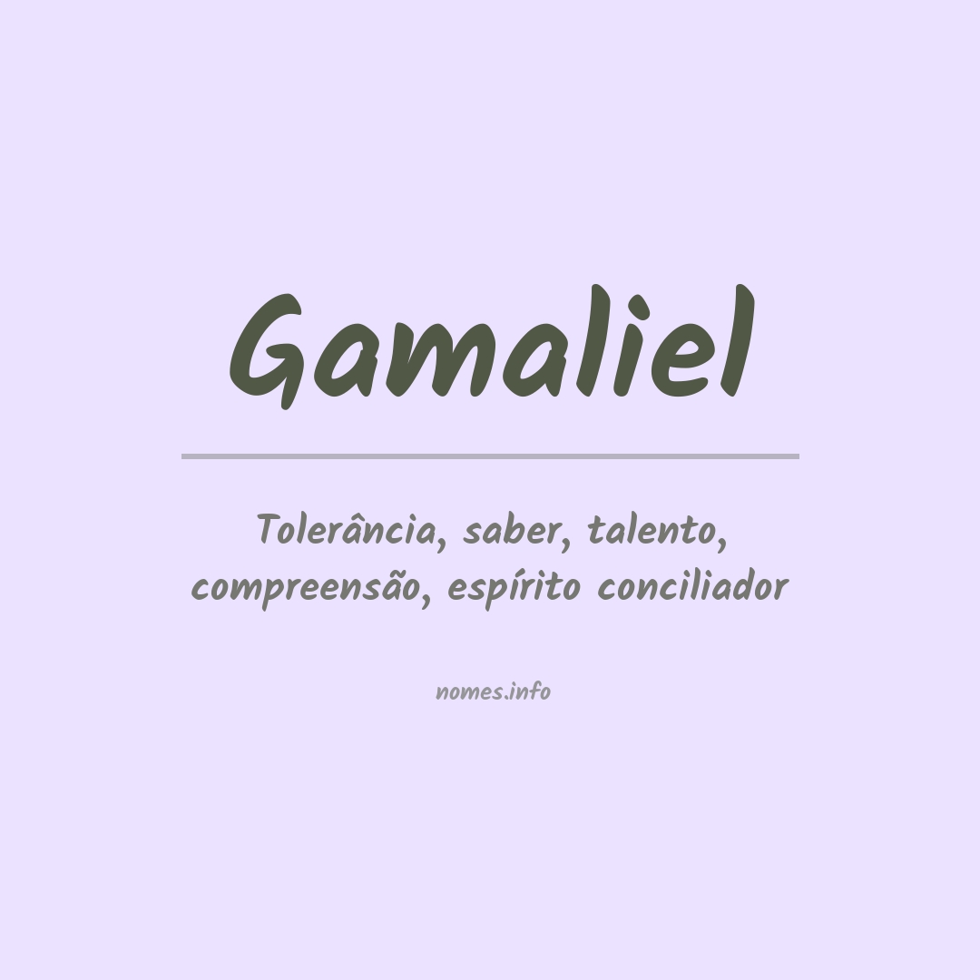 Significado do nome Gamaliel