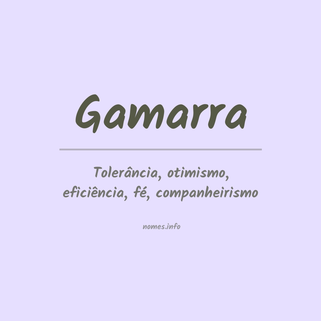 Significado do nome Gamarra