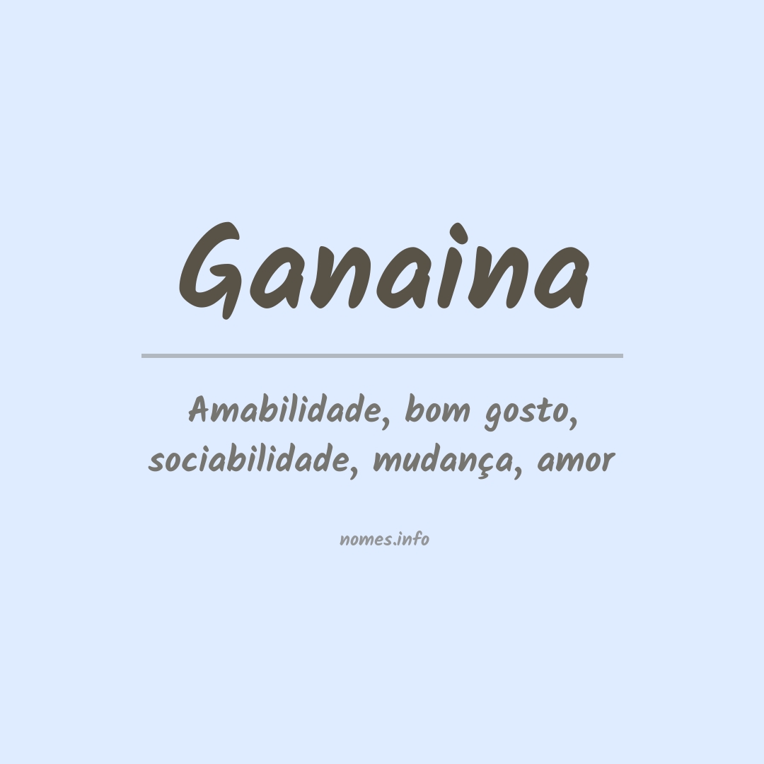 Significado do nome Ganaina