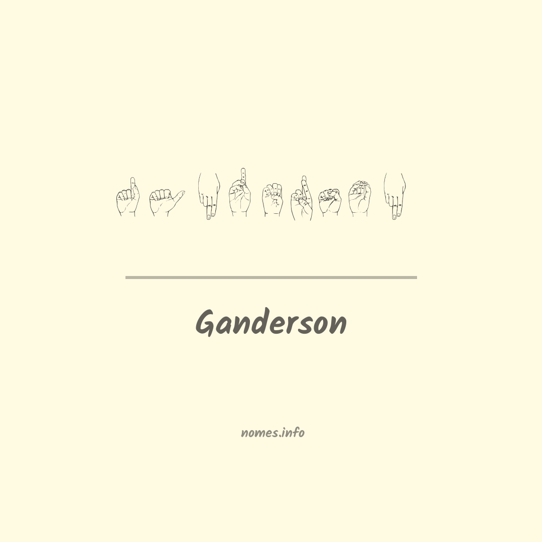 Ganderson em Libras