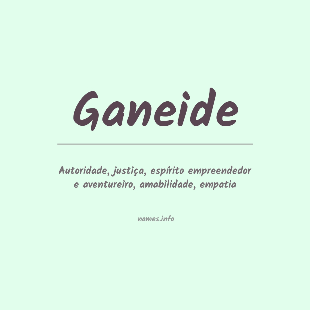 Significado do nome Ganeide