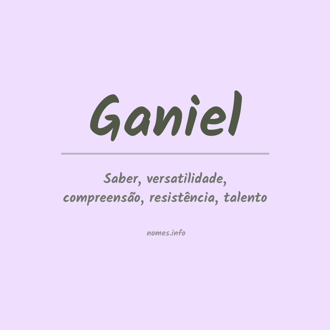 Significado do nome Ganiel