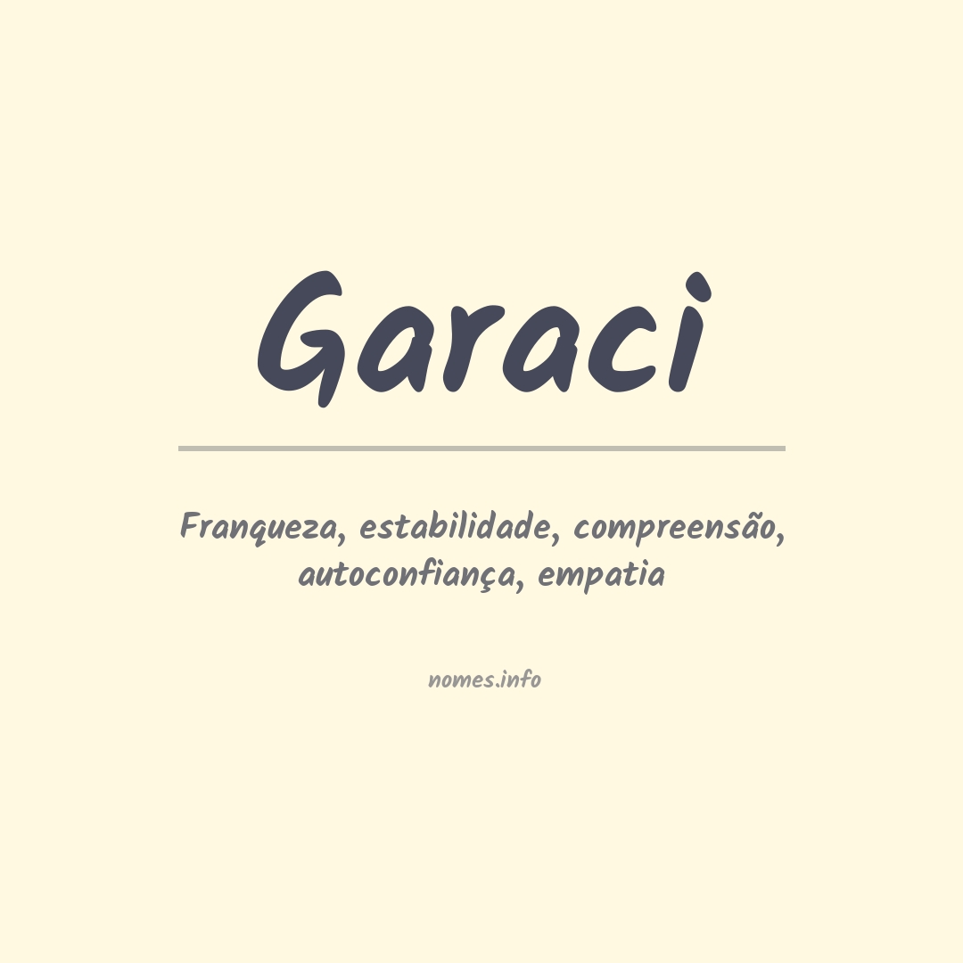 Significado do nome Garaci