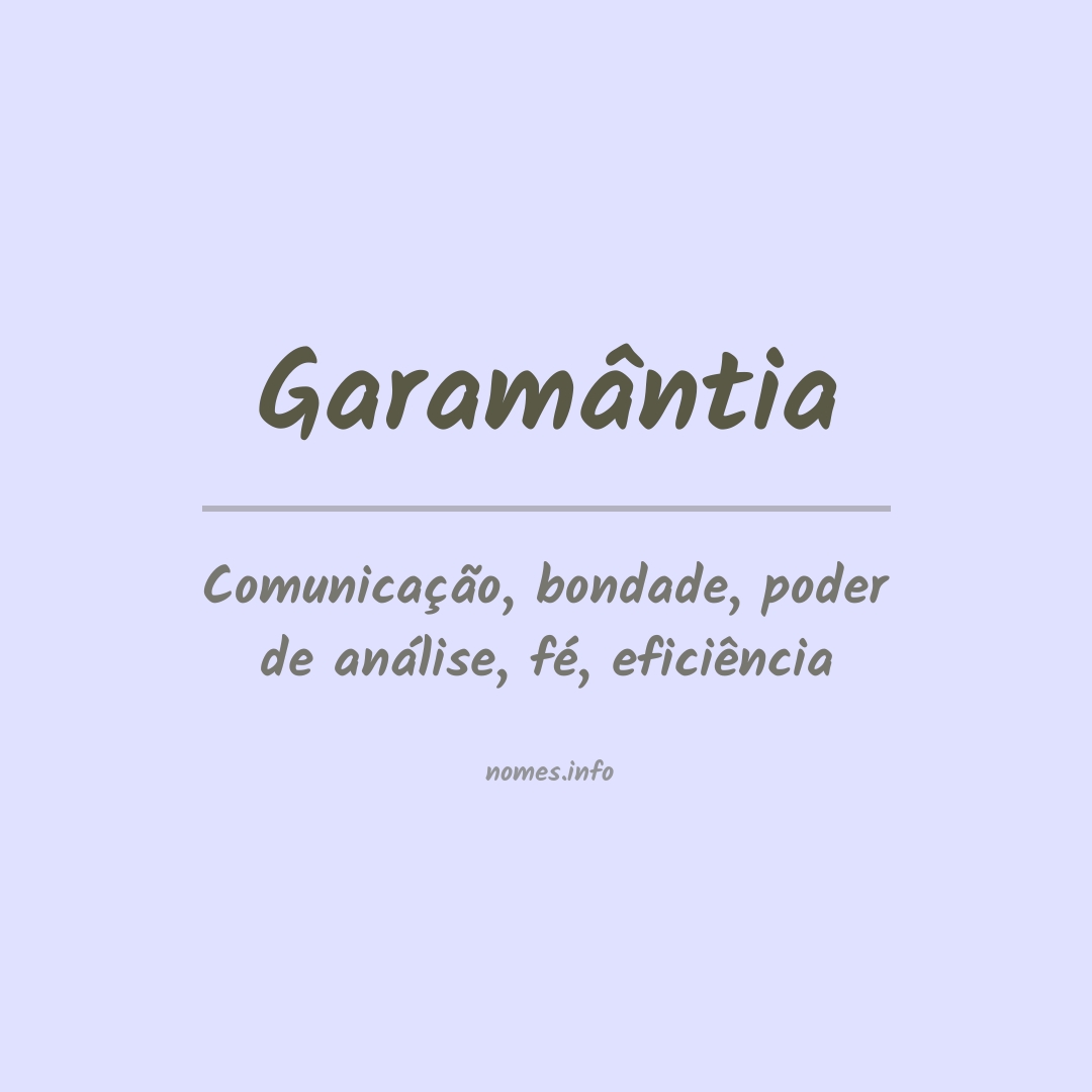 Significado do nome Garamântia