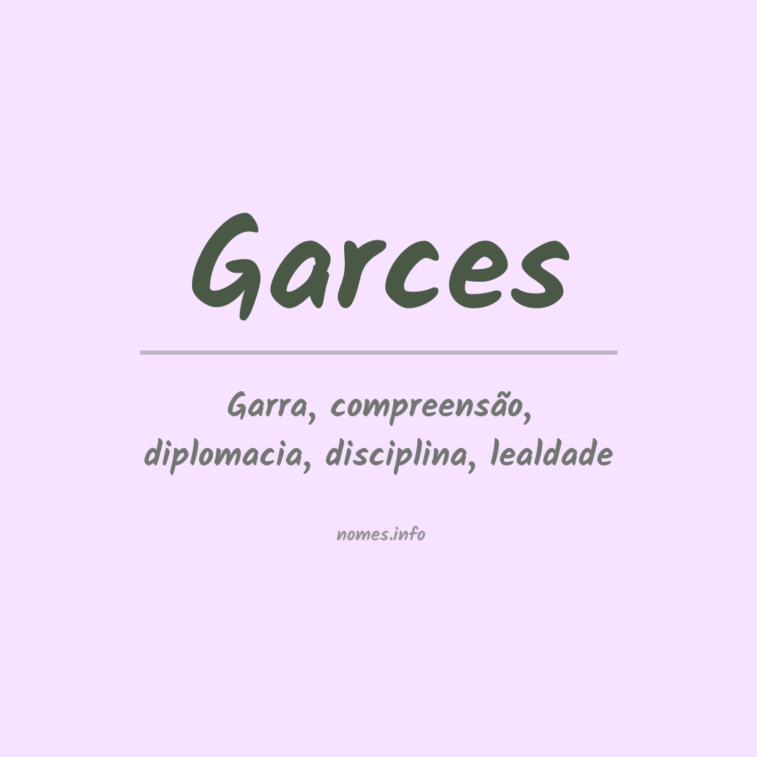 Significado do nome Garces