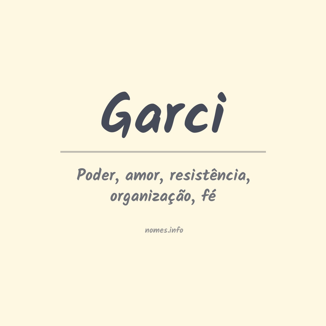 Significado do nome Garci