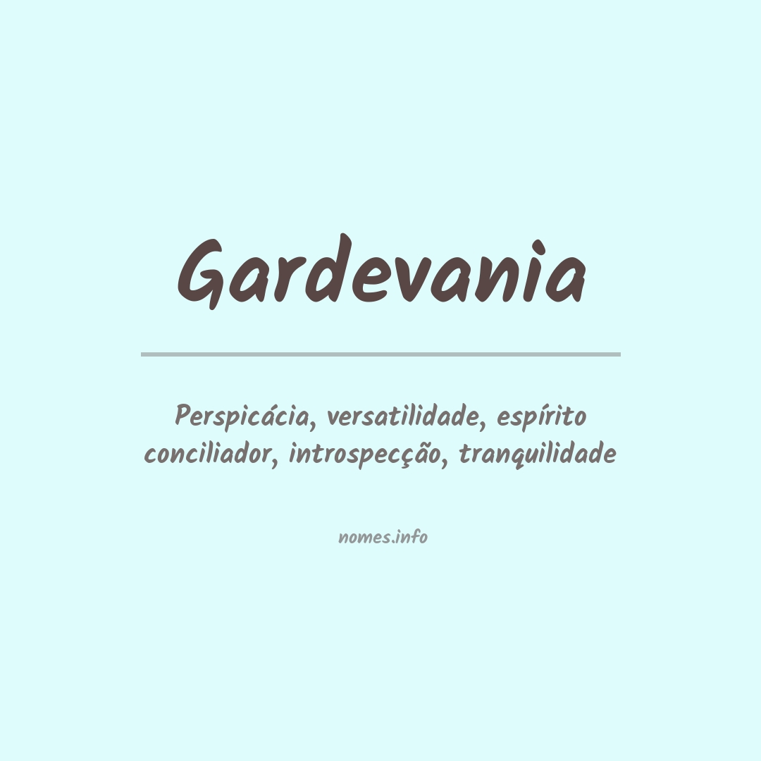 Significado do nome Gardevania