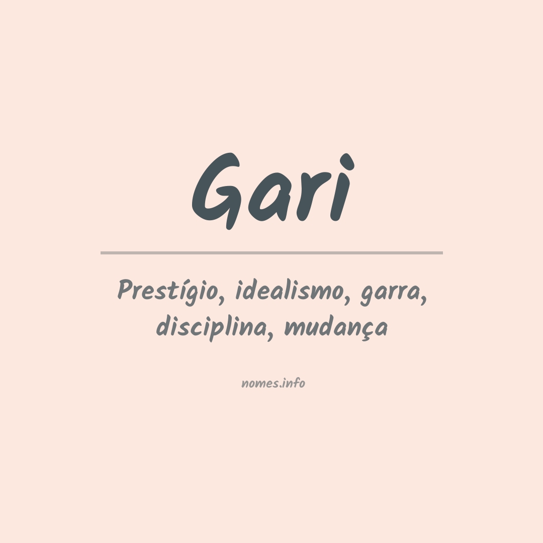 Significado do nome Gari