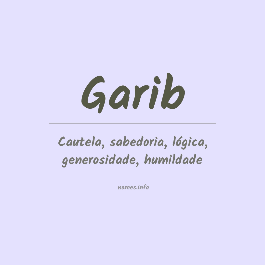 Significado do nome Garib
