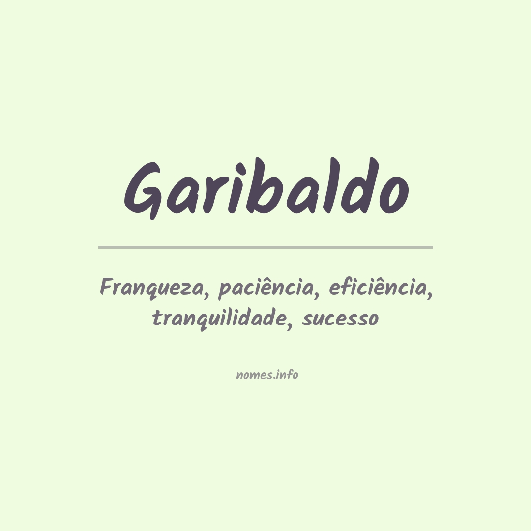 Significado do nome Garibaldo