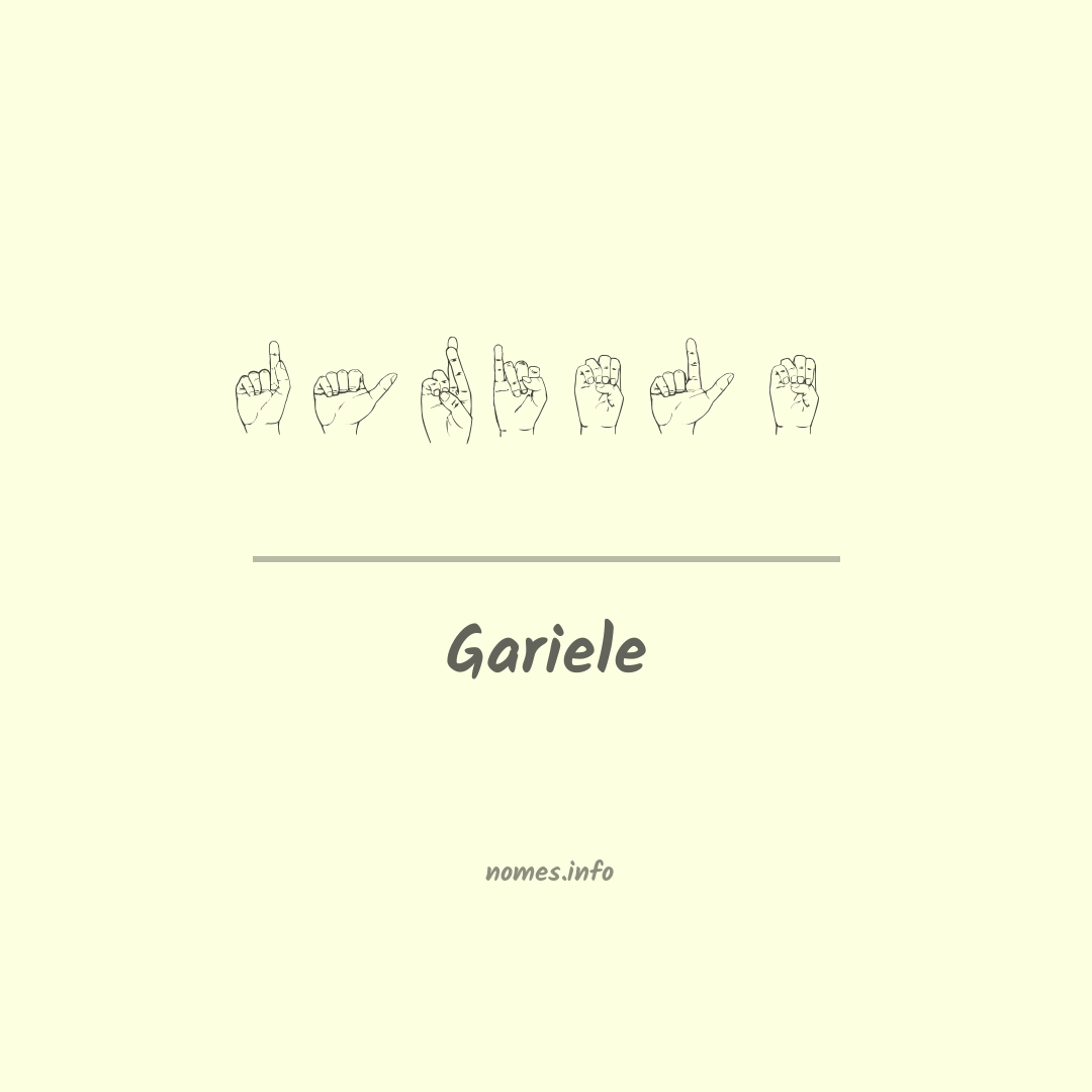 Gariele em Libras