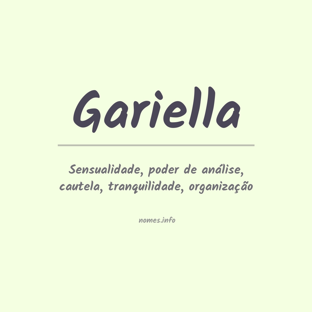 Significado do nome Gariella