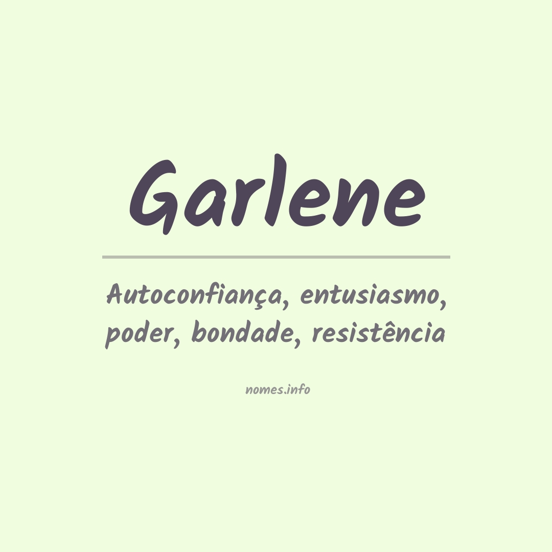 Significado do nome Garlene