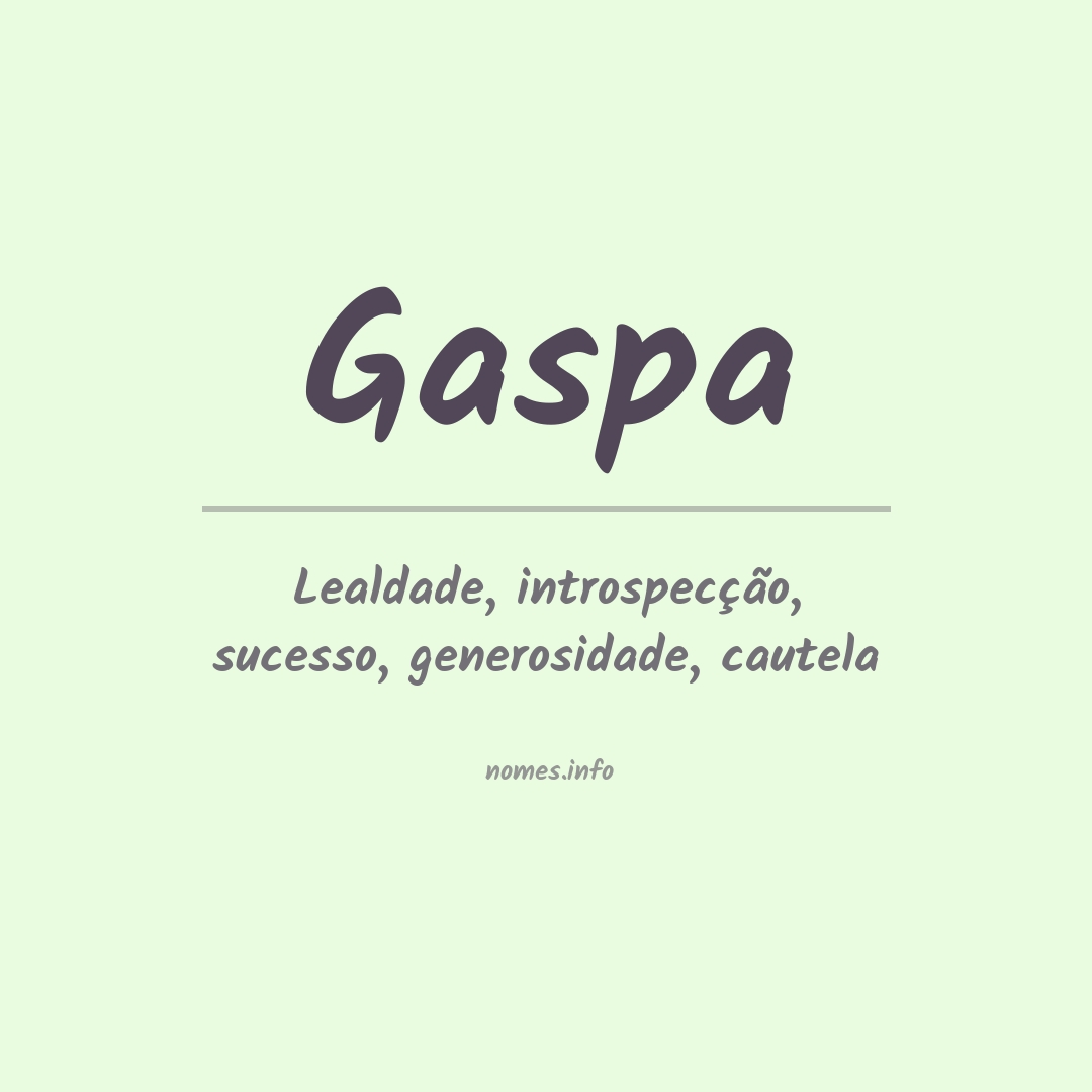 Significado do nome Gaspa
