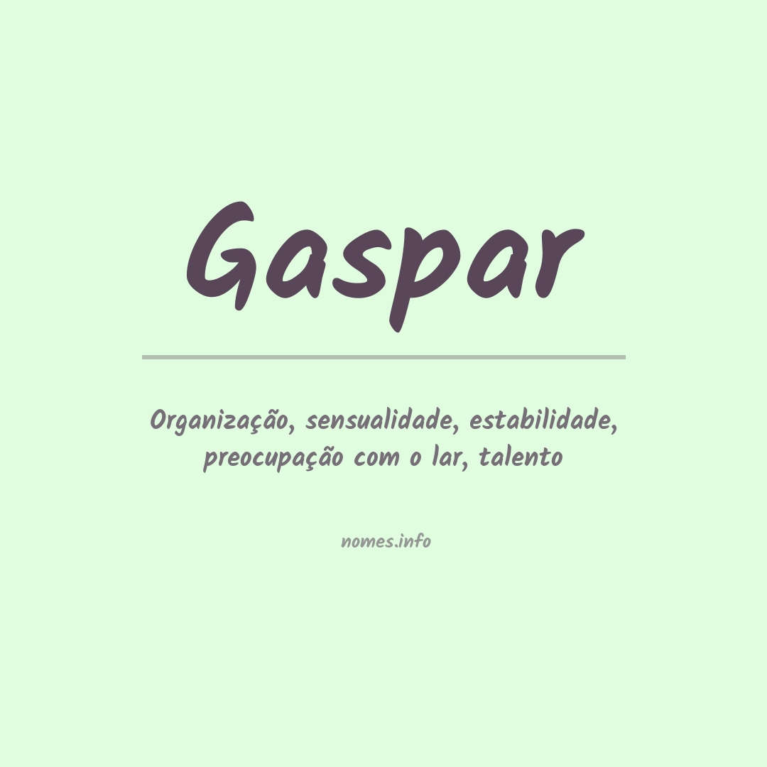 Significado do nome Gaspar