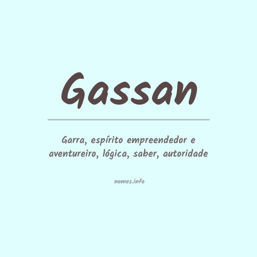 Significado do nome Gassan