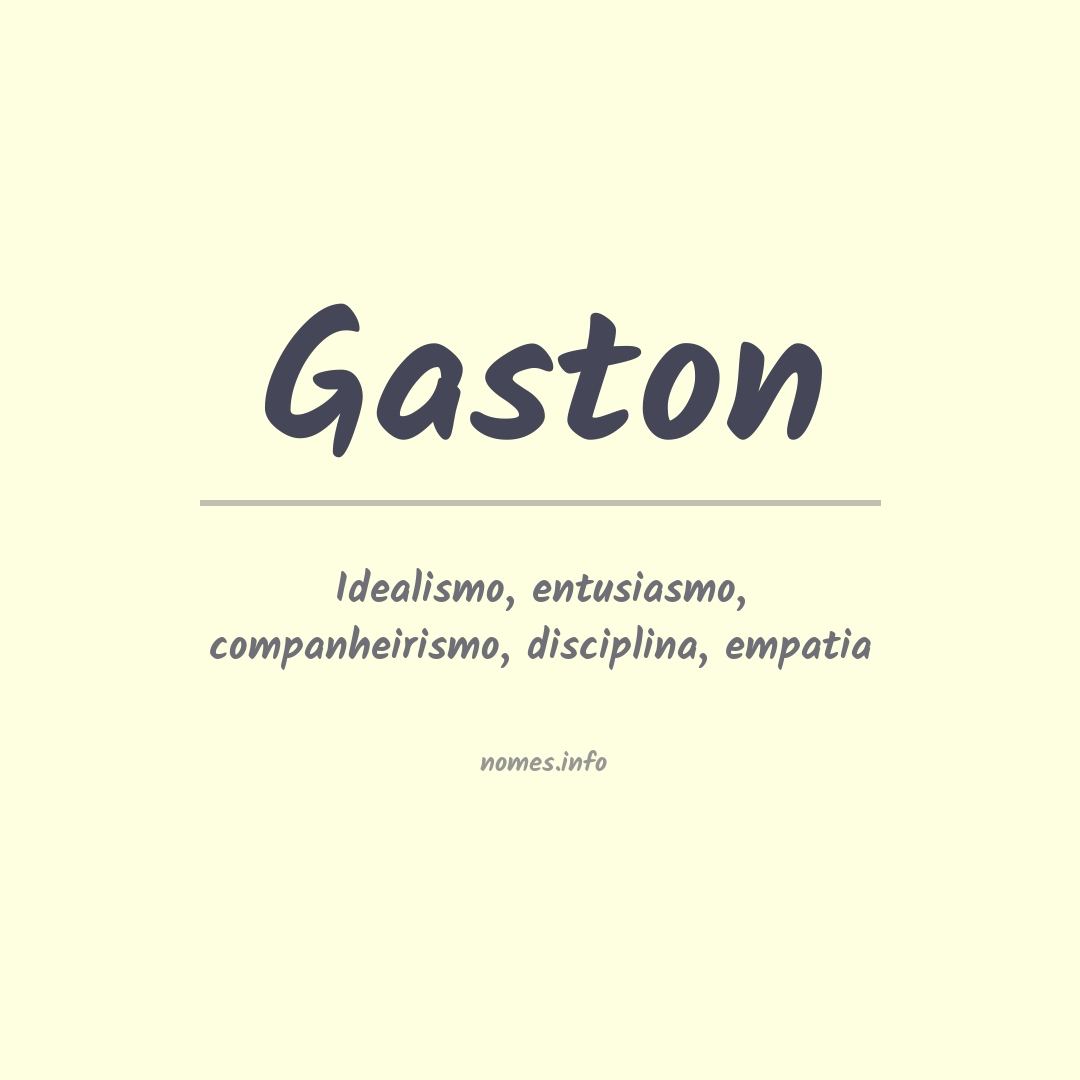 Significado do nome Gaston