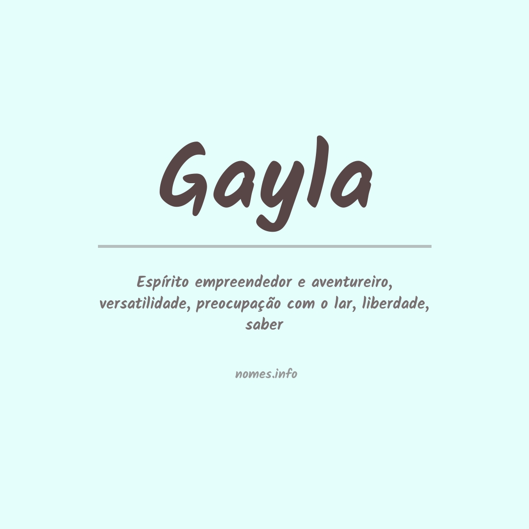 Significado do nome Gayla